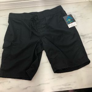 Kanu Black Swim Surf Board Shorts Size 10